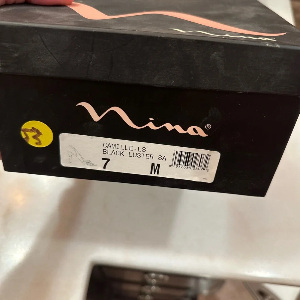 Nina Black Luster Shoes Box - Picture 3 of 8